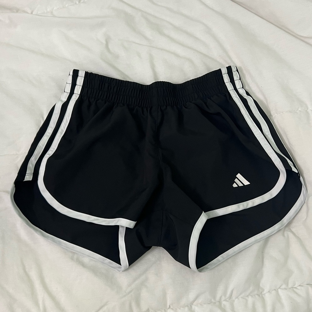 Adidas Women's Black and White Athletic Shorts